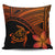 Hawaiian Turtle Plumeria Kakau Polynesian Quilt Pillow Covers Neo Orange AH Pillow Covers Black - Polynesian Pride