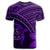 Hawaiian Turtle Plumeria Kakau Polynesian Quilt T Shirt Neo Purple AH - Polynesian Pride