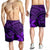 Hawaiian Turtle Plumeria Kakau Polynesian Quilt Men's Shorts Neo Purple AH - Polynesian Pride