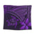 Hawaiian Turtle Plumeria Kakau Polynesian Quilt Tapestry Neo Purple AH Wall Tapestry Black - Polynesian Pride