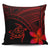 Hawaiian Turtle Plumeria Kakau Polynesian Quilt Pillow Covers Neo Red AH Pillow Covers Black - Polynesian Pride