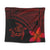 Hawaiian Turtle Plumeria Kakau Polynesian Quilt Tapestry Neo Red AH Wall Tapestry Black - Polynesian Pride