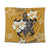 Hawaiian Turtle Plumeria Polynesian Tapestry Yellow - AH Wall Tapestry Black - Polynesian Pride