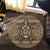 Hawaiian Turtle Polynesian Tribal Round Carpet Gold AH - Polynesian Pride