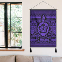 Hawaiian Turtle Polynesian Tribal Hanging Poster Purple AH - Polynesian Pride