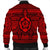 Hawaiian Turtle Polynesian Tribal Bomber Jacket Red AH - Polynesian Pride
