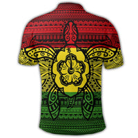 Hawaiian Turtle Polynesian Tribal Polo Shirt Reggae - Polynesian Pride