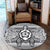 Hawaiian Turtle Polynesian Tribal Round Carpet White AH - Polynesian Pride