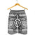 Hawaiian Turtle Polynesian Tribal Men's Shorts White AH - Polynesian Pride