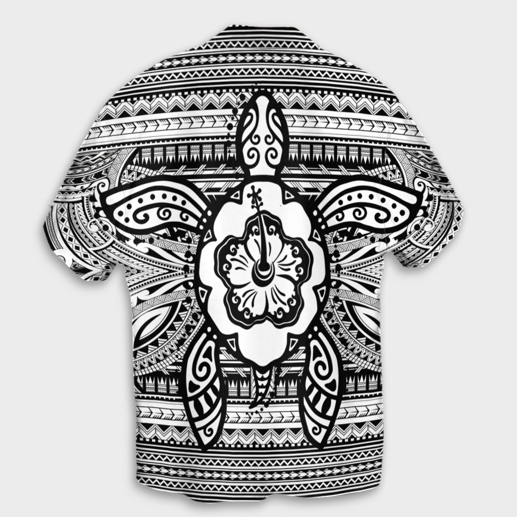 Hawaiian Turtle Polyensian Tribal Hawaiian Shirt White AH - Polynesian Pride