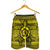 Hawaiian Turtle Polynesian Tribal Men's Shorts Yellow AH - Polynesian Pride