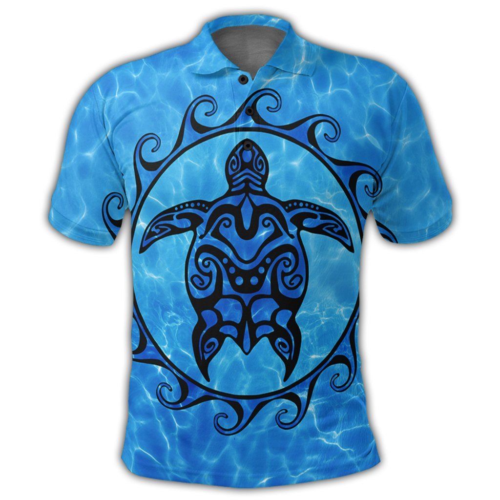 Hawaiian Turtle Polynesia Under The Sea Polo Shirt - Polynesian Pride