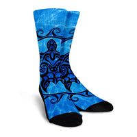 Hawaiian Turtle Polynesia Under The Sea Crew Socks - AH - Polynesian Pride