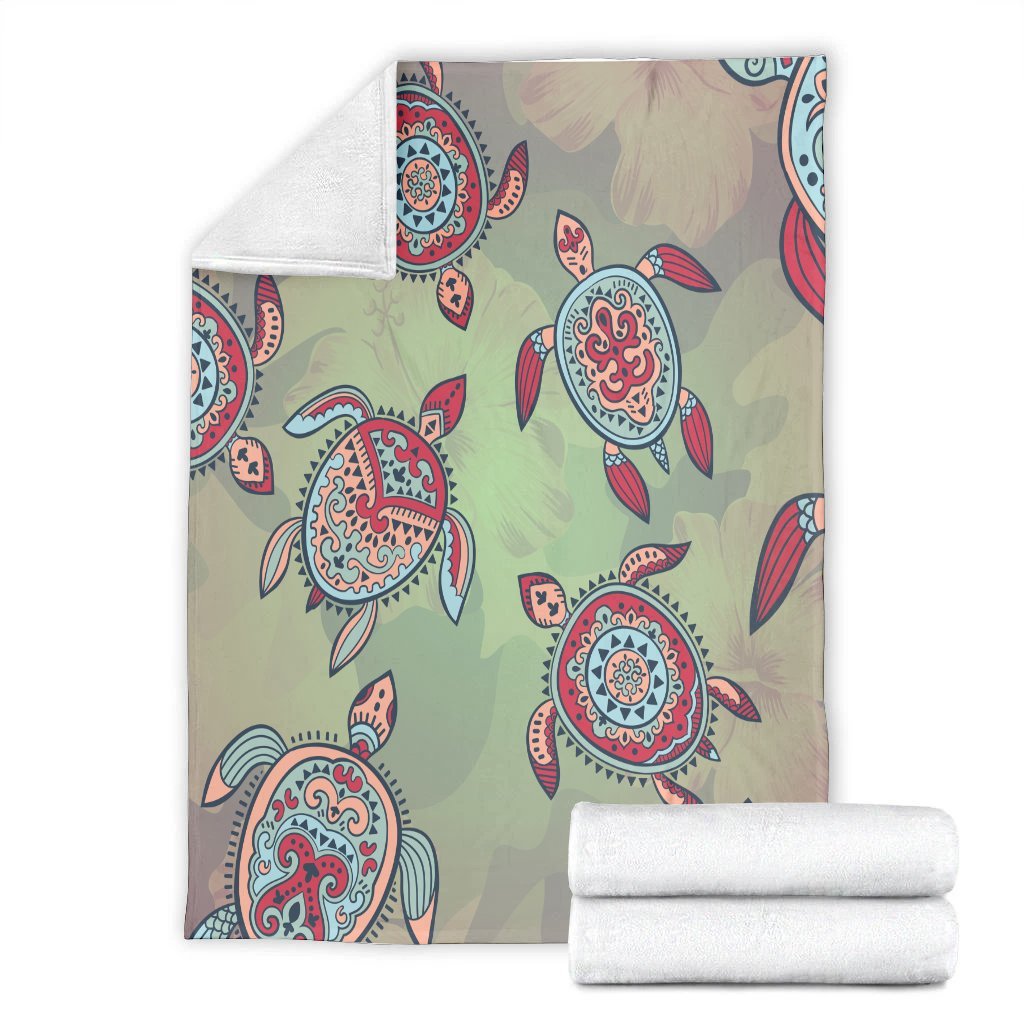 Hawaiian Turtle Polynesian Premium Blankets - AH - Polynesian Pride