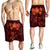Hawaiian Turtles Hibiscus Plumeria Polynesian Men's Shorts - Red - AH - Polynesian Pride