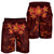 Hawaiian Turtles Hibiscus Plumeria Polynesian Men's Shorts - Red - AH - Polynesian Pride