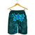 Hawaiian Turtles Hibiscus Plumeria Polynesian Men's Shorts - Turquoise - AH - Polynesian Pride