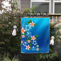 Hawaiian Tuttle And Plumeria Flower In The Sea Polynesian Flag - AH - Polynesian Pride