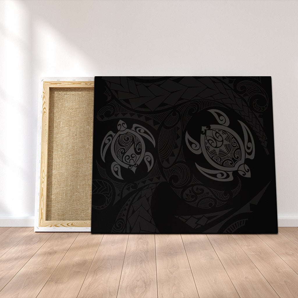 Hawaiian Two Turtle Polynesian Canvas Gray AH Canvas Poly-cotton - Polynesian Pride