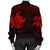Hawaiian Two Turtle Polynesian Bomber Jacket Red AH - Polynesian Pride