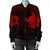 Hawaiian Two Turtle Polynesian Bomber Jacket Red AH - Polynesian Pride