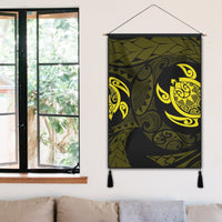 Hawaiian Two Turtle Polynesian Hanging Poster Yellow AH - Polynesian Pride