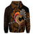 Hawaiian Warrior Helmet Kanaka Polynesian Zip Hoodie - Polynesian Pride