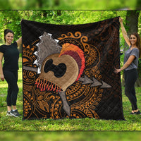 Hawaiian Warrior Helmet Kanaka Polynesian Premium Quilts - AH Black - Polynesian Pride