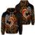 Hawaiian Warrior Helmet Kanaka Polynesian Zip Hoodie Unisex Art - Polynesian Pride