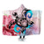 Hawaiian Wave Hibiscus Watercolor Turtle Polynesian Hooded Blanket - AH Hooded Blanket White - Polynesian Pride
