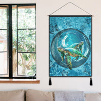 Hawaiian Whirlpool Turtle Polynesian Hanging Poster - AH - Polynesian Pride