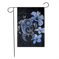 Hibiscus Plumeria Mix Polynesian Turtle Flag Blue - AH - Polynesian Pride