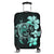 Hibiscus Plumeria Mix Polynesian Turtle Luggage Covers Turquoise - AH Black - Polynesian Pride