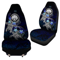 Federated States of Micronesia Polynesian Car Seat Covers - Blue Turtle Couple - Polynesian Pride