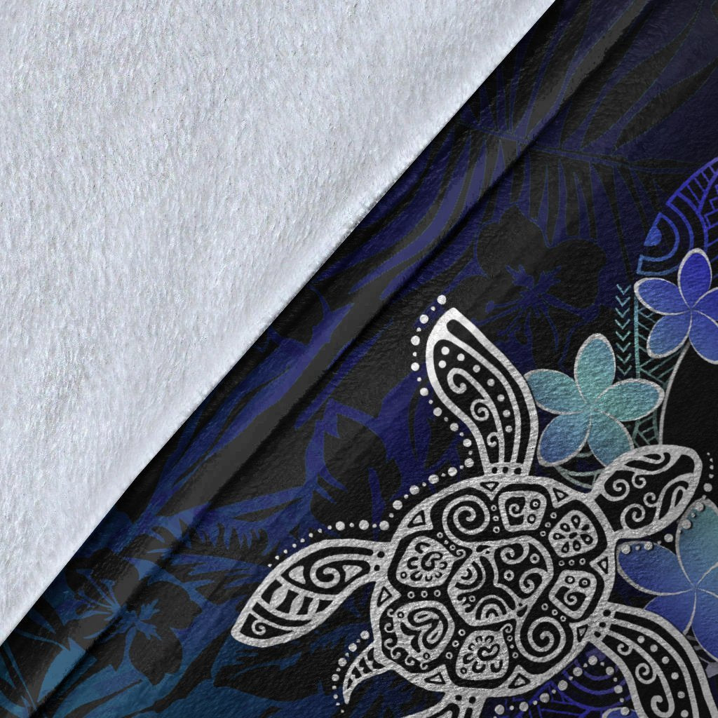 Niue Polynesian Premium Blanket - Blue Turtle Couple - Polynesian Pride