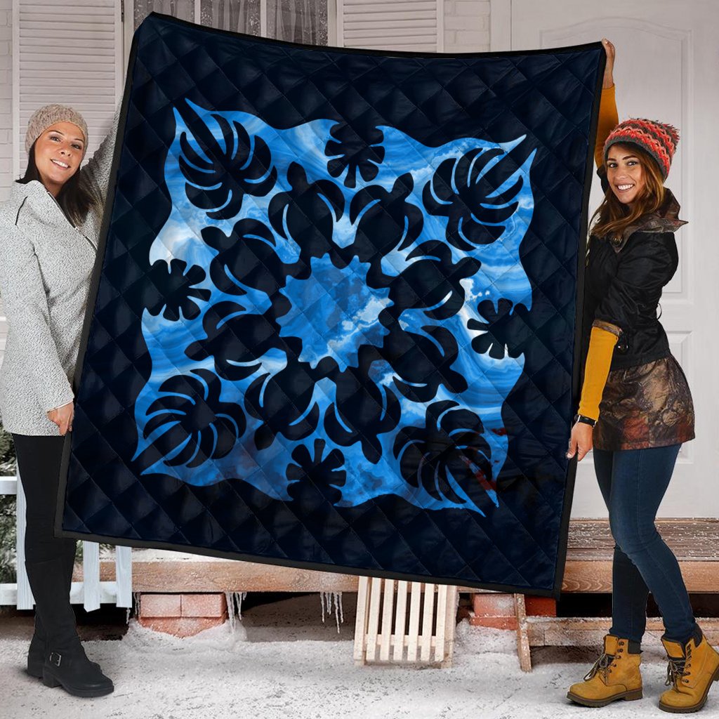 Hawaii Quilt - Honu Circle Quilting Style Quilt - AH - Polynesian Pride