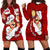 Tonga Hoodie Dress - Coconut Dishes Red - Polynesian Pride