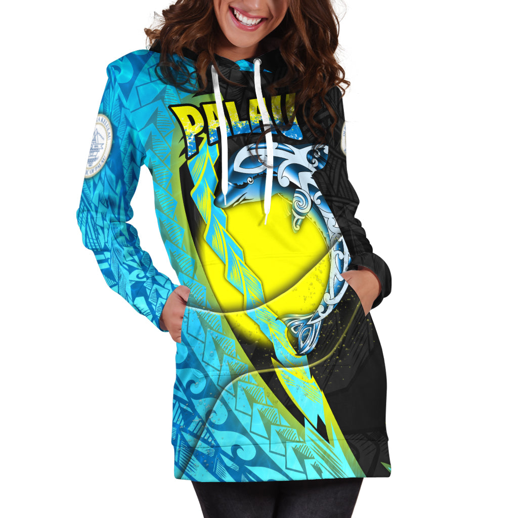 Palau Independence Day Women's Hoodie Dress Special Style LT16 - Polynesian Pride