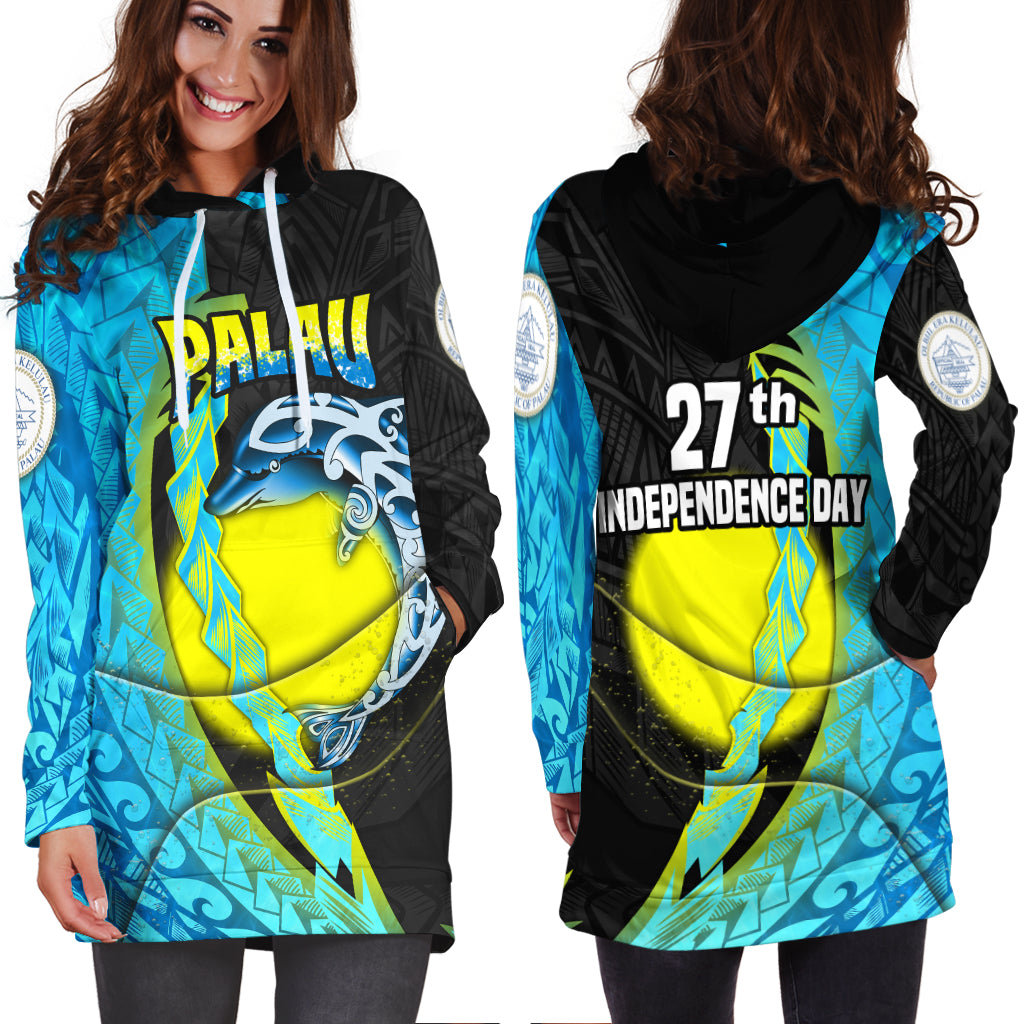 Palau Independence Day Women's Hoodie Dress Special Style LT16 - Polynesian Pride