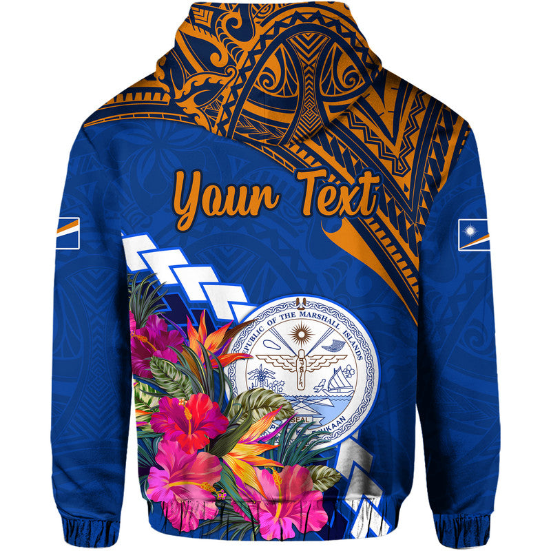 Custom Marshall Islands Coat of Arms Hoodie Polynesian Tropical LT9 - Polynesian Pride