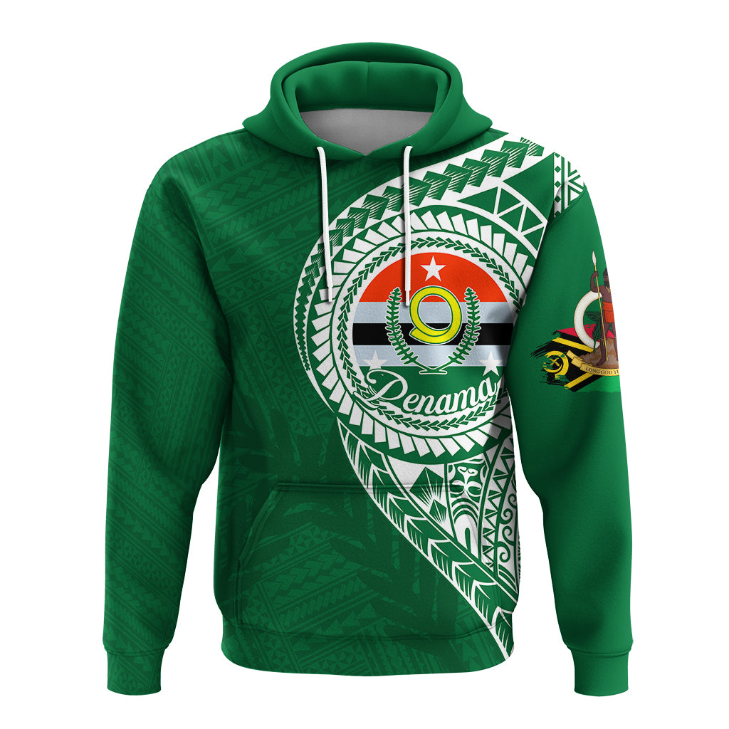 Custom Vanuatu Penama Province Hoodie Penama Emblem LT7 Unisex Green - Polynesian Pride