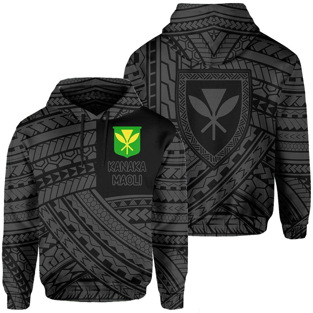 Polynesian Protect Mauna Kea Kanaka Maoli Hawaii Hoodie Grey Quarter Style Unisex Grey - Polynesian Pride