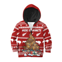 New Zealand Hoodie KID Mere Kirihimete - Kiwi Xmas Tree LT7 - Polynesian Pride