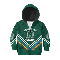 Personalised Hawaii Rainbow Warriors Hoodie KID Simple Style LT7 - Polynesian Pride
