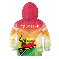 Vanuatu Father Lini Quote Hoodie KID Flag Style - White LT7 - Polynesian Pride