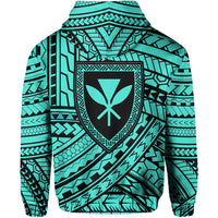 Polynesian Protect Mauna Kea Kanaka Maoli Hawaii Hoodie Turquoise Quarter Style - Polynesian Pride