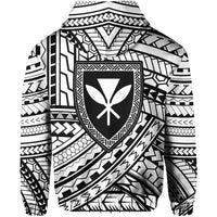 Polynesian Protect Mauna Kea Kanaka Maoli Hawaii Zip Hoodie White Quarter Style - Polynesian Pride