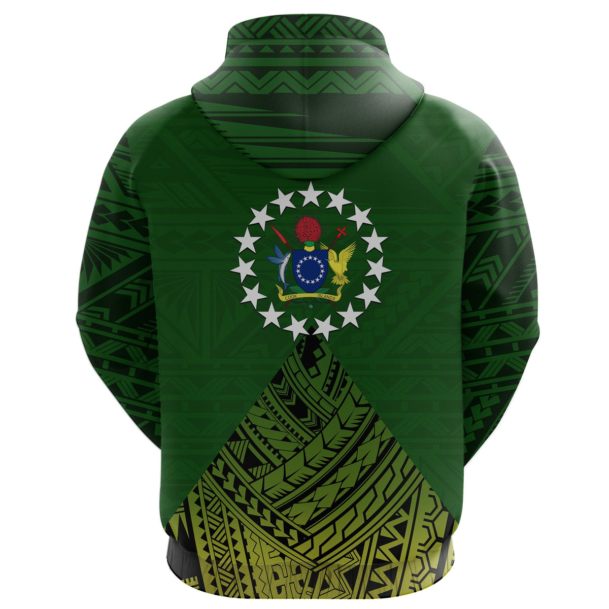 Cook Islands Zip Hoodie Polynesian Tattoo Seashore - Polynesian Pride