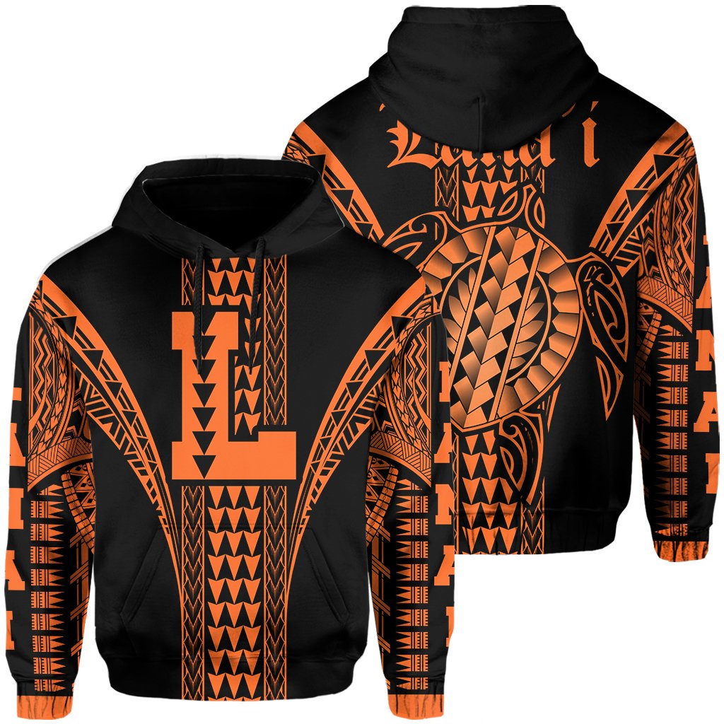 Lanai Island Polynesian Hoodie Comely Style Unisex Orange - Polynesian Pride
