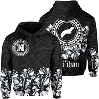Niihau Map Hibiscus Polynesian Hoodie Lithe Style Unisex White - Polynesian Pride